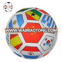 Flag size 5 world cup football pvc outdoor  rubber  bladder 1.6 2.7mm soccer ball